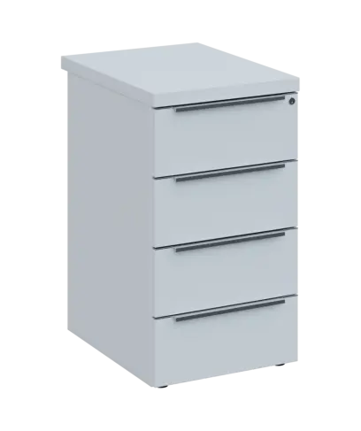 SIKC - 61 kontejner přístavný, 4-zásuvkový, deska 36 mm, centrální zámek, bílá